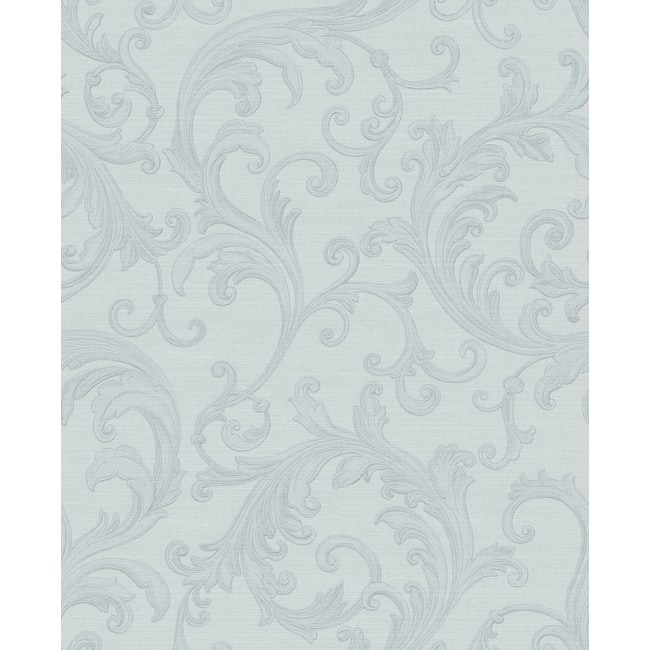 Sirpi Noemi Light Blue Acanthus Wallpaper - 20.5 x 396 x 0.025
