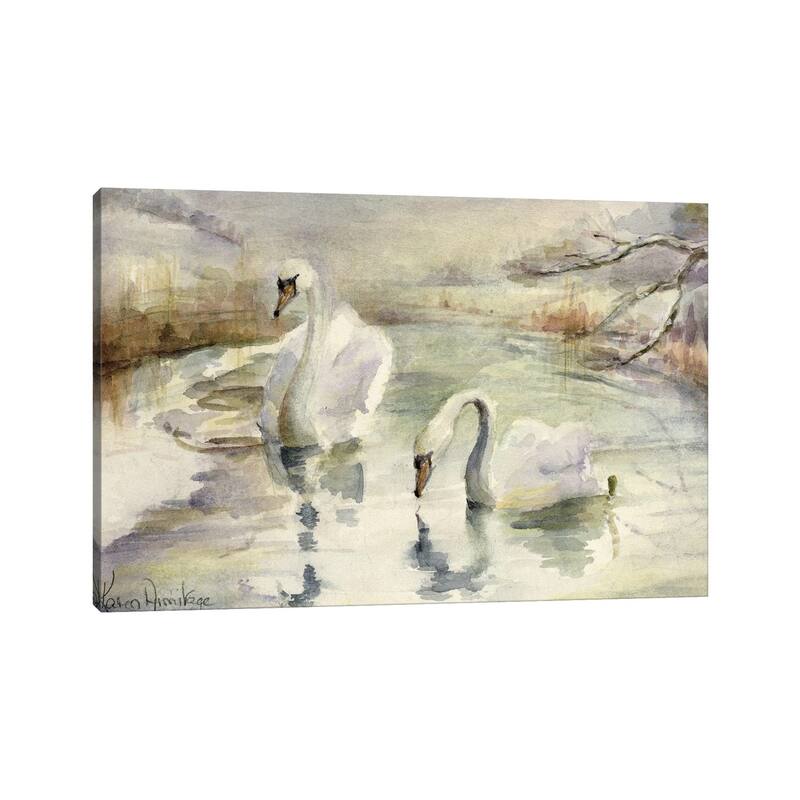 iCanvas "Swans In Winter" by Karen Armitage Canvas Print