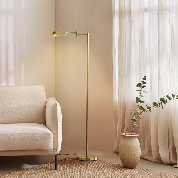 Brightech Leaf 53 in. Industrial 3-Way Dimming LED Floor Lamp with