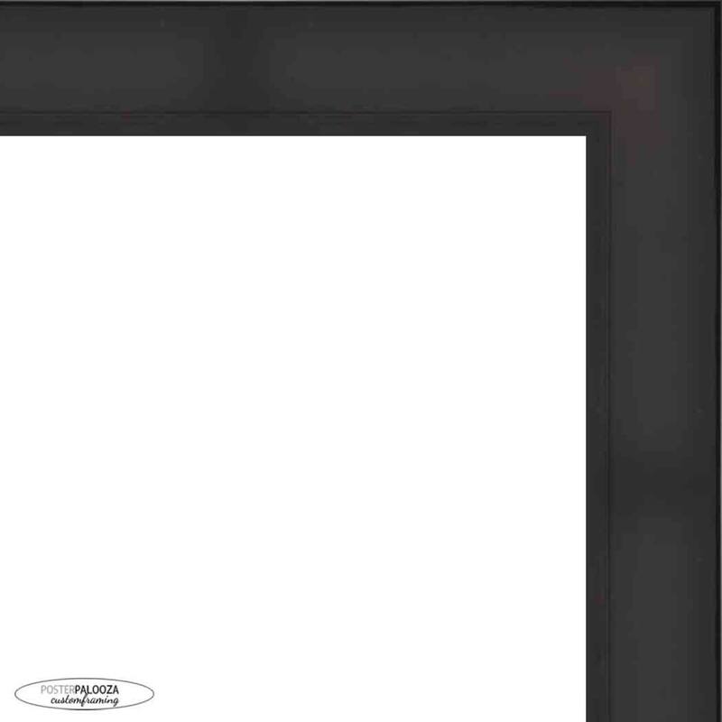 8.5x11 Lacquer Black Complete Wood Picture or Document Frame with UV