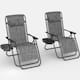 Homall Patio Zero Gravity Chair Lawn Lounge Chair with Pillow Set of 2 - Double Gray