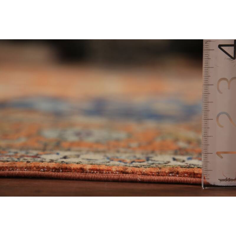 Heriz Serapi Oriental Rug Hand-Knotted Vegetable Dye Wool Carpet - 9'4"x 11'11"