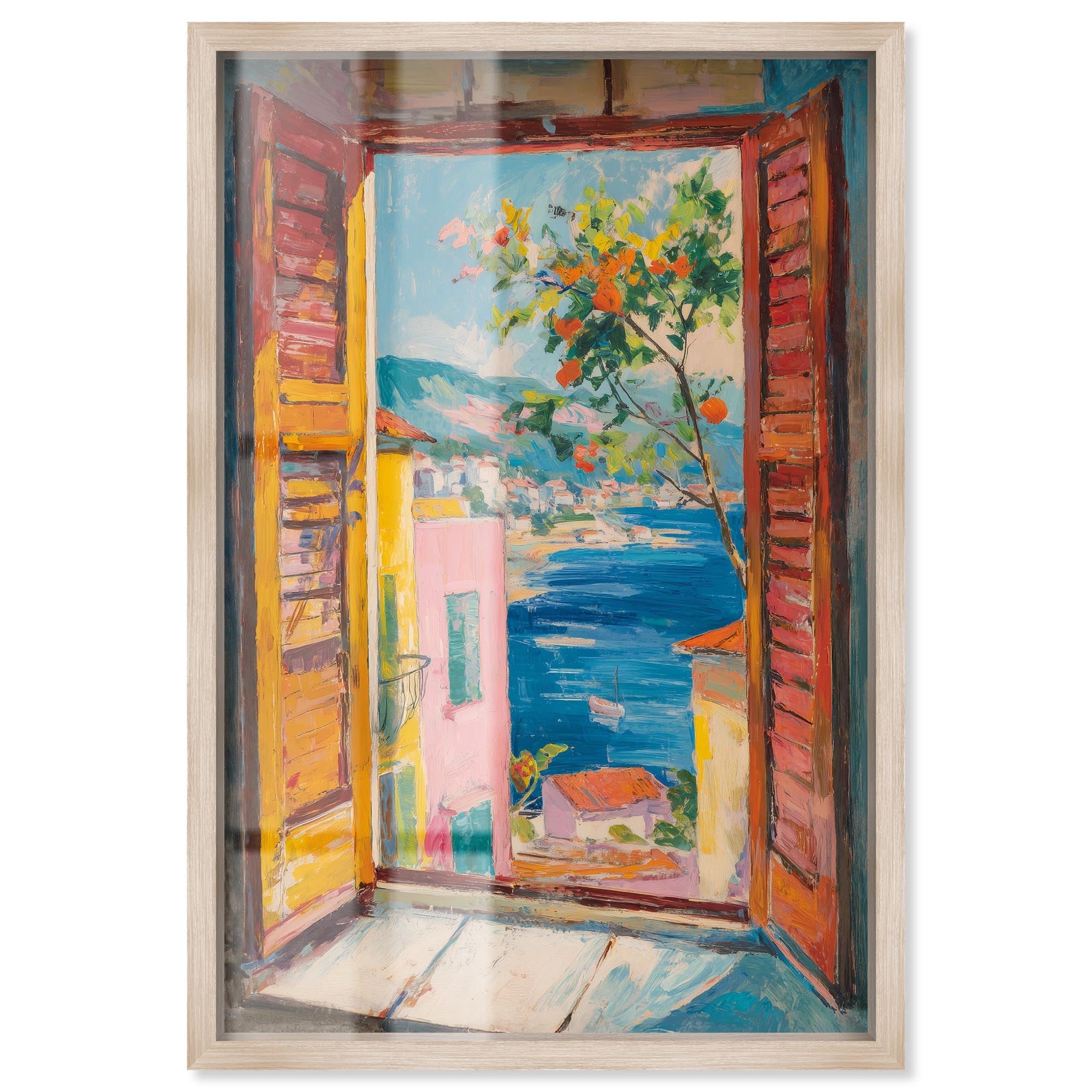 The Window View Coastal Wall Decor Shadowbox Print by Art Remedy