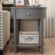 preview thumbnail 7 of 55, Fillmore 1-Drawer Oval Wood Shelf Accent End Table by iNSPIRE Q Modern