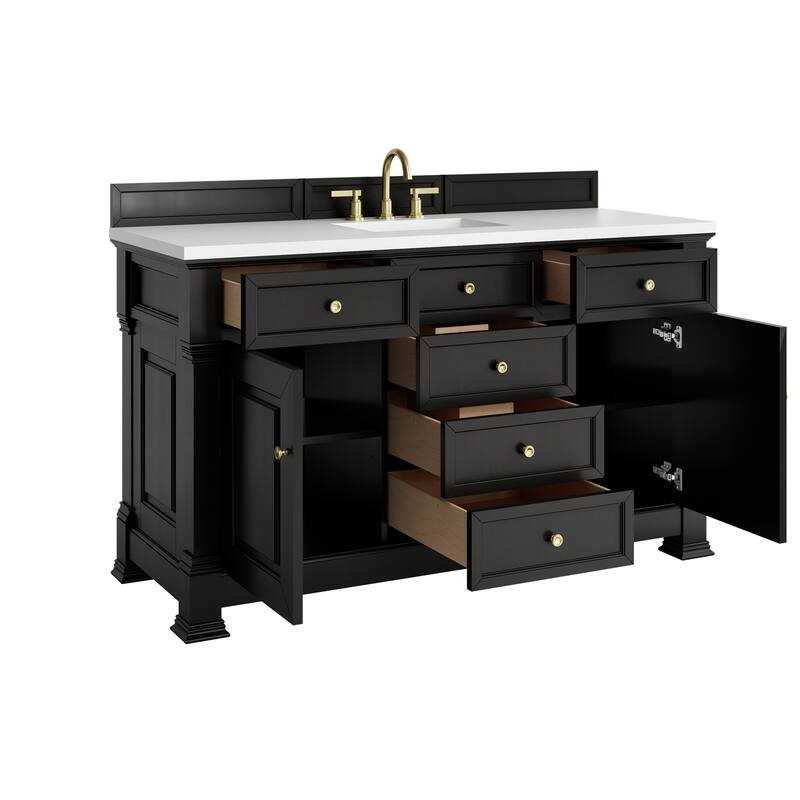 Brookfield 60S" Single Vanity, Black Onyx