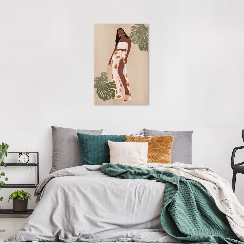 Wynwood Studio Fashion and Glam Everyday is Summer Brown and Modern & Contemporary Wall Art Canvas Print - 36 x 24