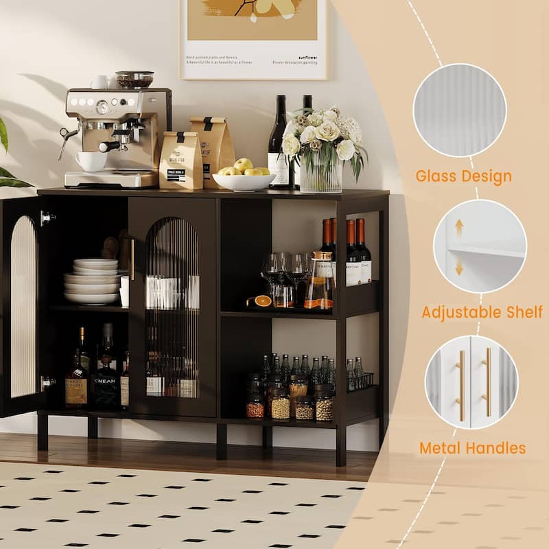Sideboard Buffet Cabinet with Storage 39.4''