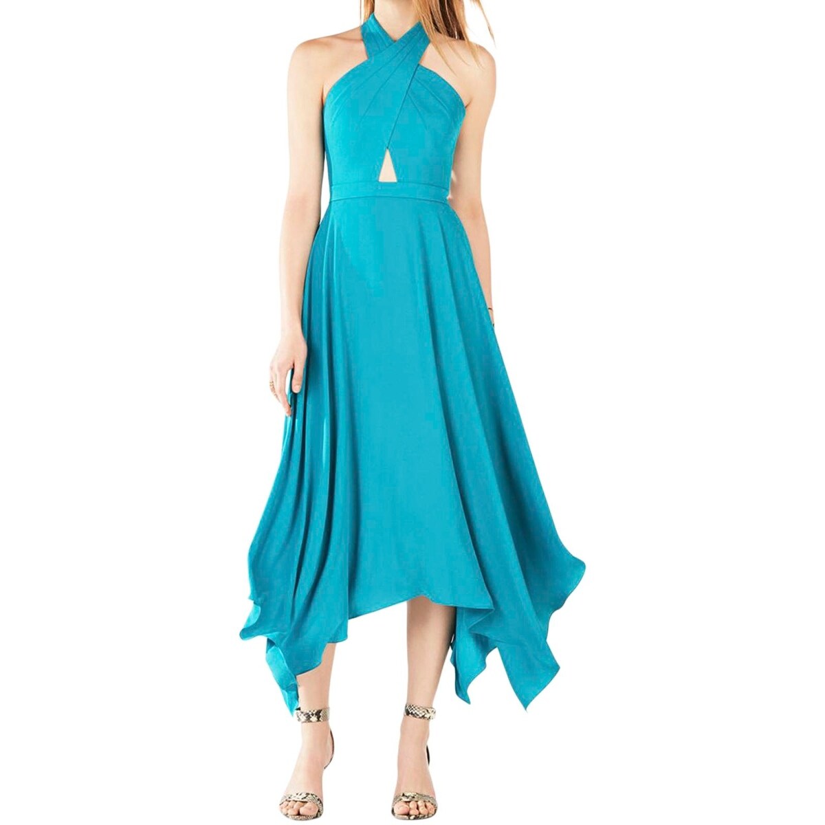 bcbg turquoise dress