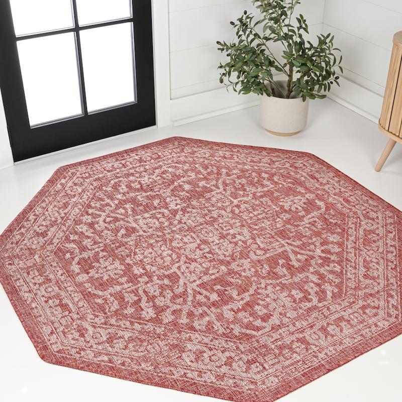 JONATHAN Y Medallion Textured Weave Indoor/Outdoor Area Rug