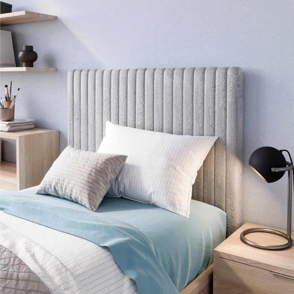 Rainha® - USA Made Plush Foam Dorm Headboard - Gray