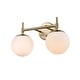 preview thumbnail 12 of 14, 929 Lighting 2 Light Bathroom Vanity Fixture with Opal Glass Shades
