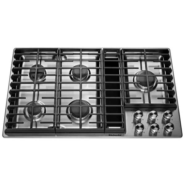 Shop Kitchenaid Kcgd506g 36 Inch Wide Built In Gas Cooktop With