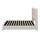 preview thumbnail 21 of 22, Full Size Upholstered Hydraulic Storage Bed - Lift-Up with RGB LED Headboard, Velvet, Gray