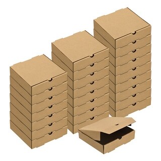 15-Pack 7x7 Inch Mini Pizza Boxes - White Corrugated Cowhide Paper Boxes For Parties, Events & Food Storage