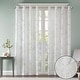 preview thumbnail 12 of 32, Madison Park Leilani Palm Leaf Burnout Window Curtain Sheer