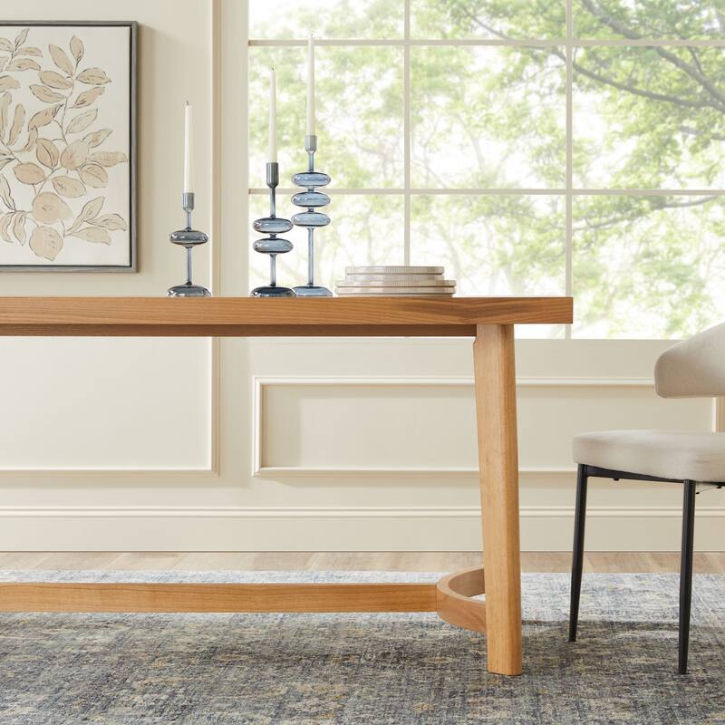 Middlebrook Rustic Solid Oak Wood 70-inch Rectangle Dining Table