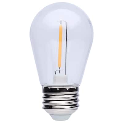 S14 LED String Light Replacement Lamp Medium Base 2200K Clear 4-Pack