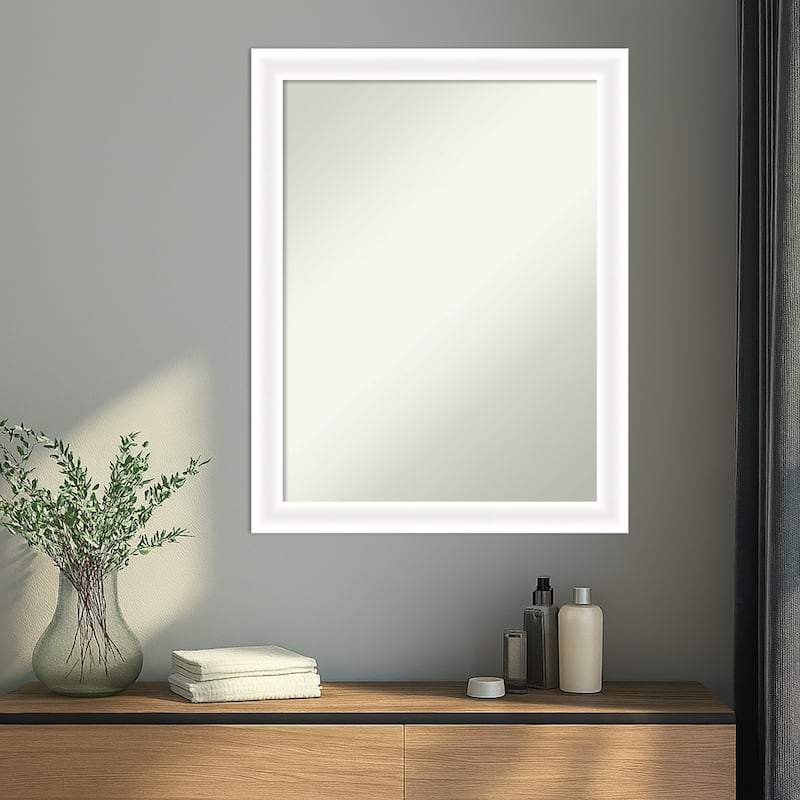 Oliver Narrow Non-Beveled Wood Framed Wall Mirror
