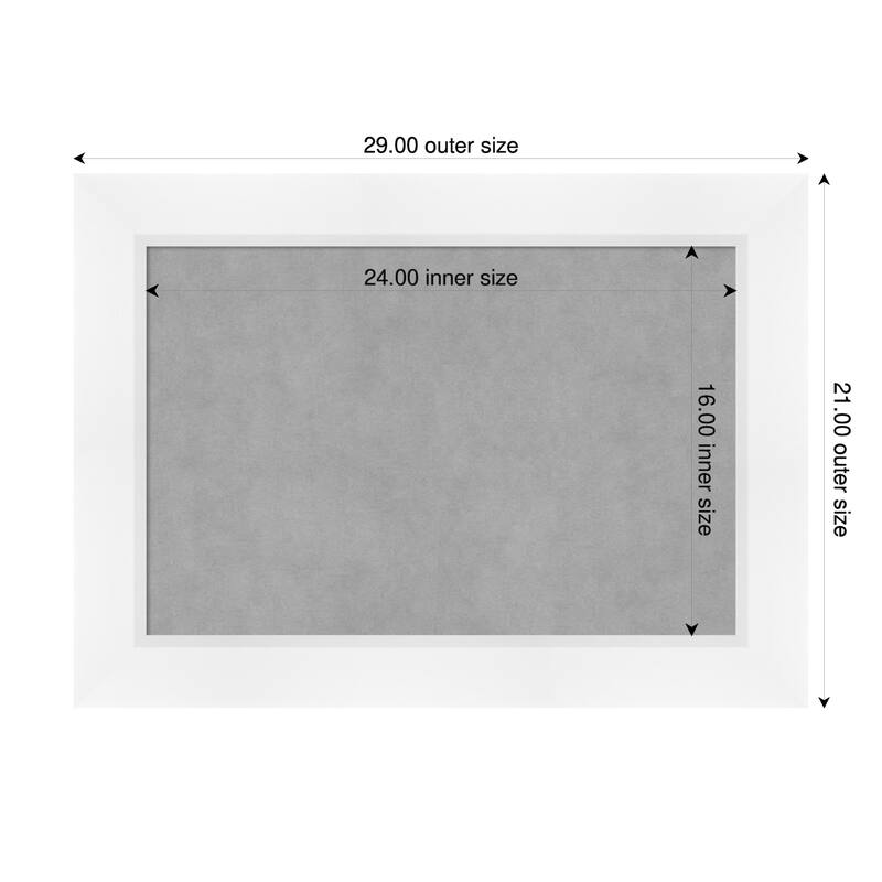 Amanti Art Sloped Black Framed - 29 x 21 in - Sloped White