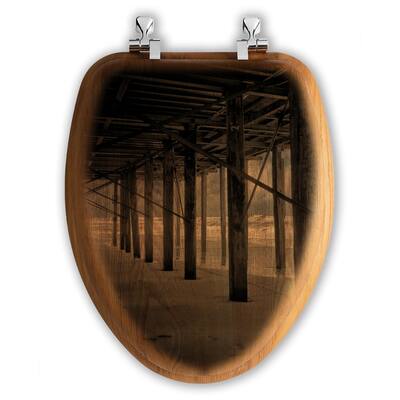 Oak Toilet Seat - Under the Pier