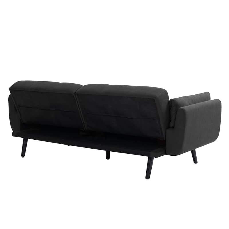 2Set Adjustable Backrest Convertible Futon Sleeper Couch