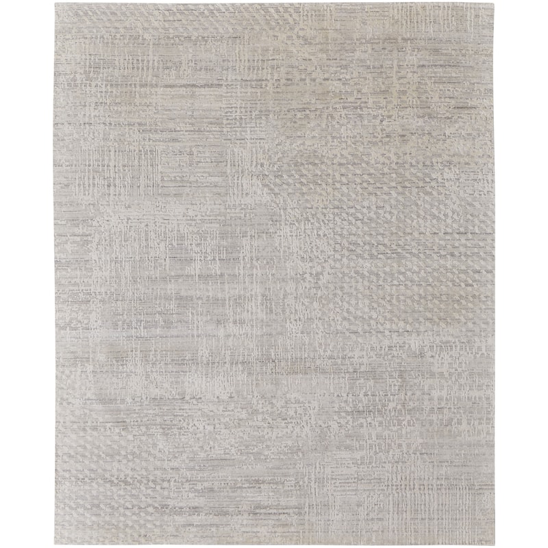 Grand Bazaar Kinton Hand Woven Abstract Modern Area Rug - 2'-6" x 8' - Ivory
