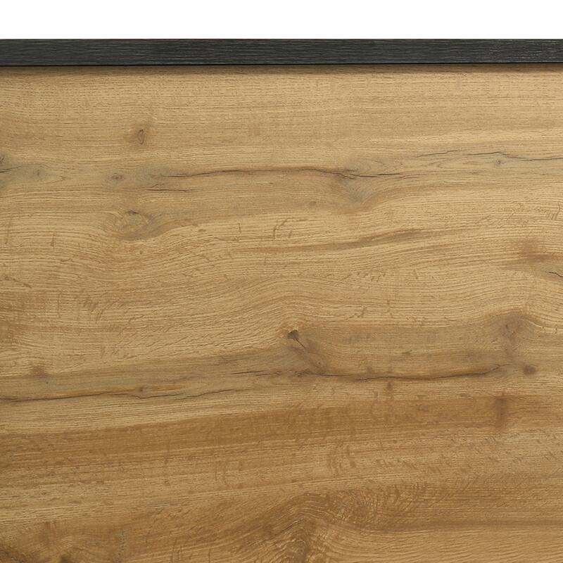 Rustic Wooden Queen Bed Frame with Weathered Brown Finish