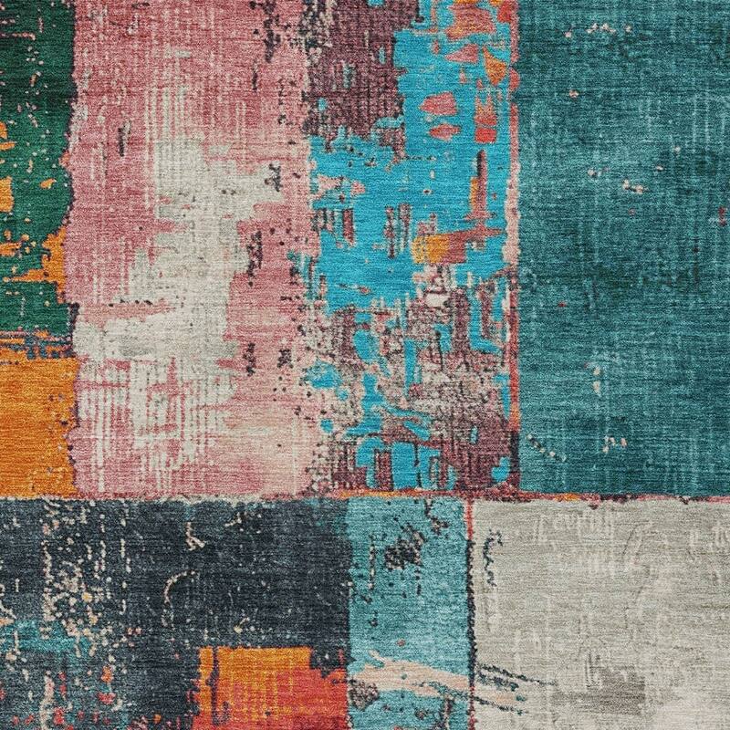 HomeRoots Abstract Transitional Rectangle Outdoor Rug