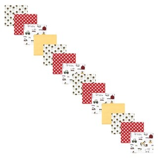 Hudson Baby Infant Girl Cotton Flannel Receiving Blankets Bundle Set, Girl Farm, One Size - Girl Farm - One Size