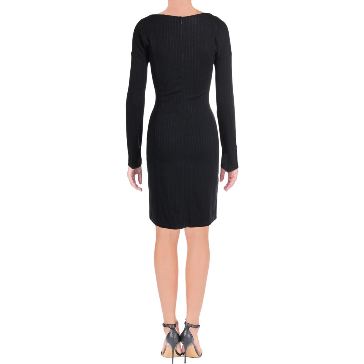 pinstripe bodycon dress