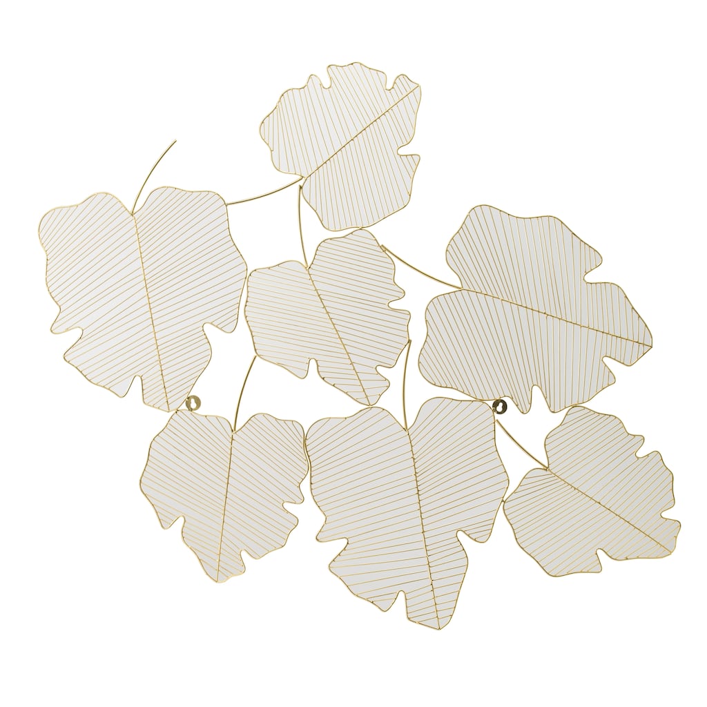 Modern Wall Decor Wrought Iron Maple Leaf Wall Decor, Suitable for Living Rooms, Kitchens, Bathrooms and Dressing Tables