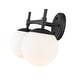 preview thumbnail 8 of 14, 929 Lighting 2 Light Bathroom Vanity Fixture with Opal Glass Shades