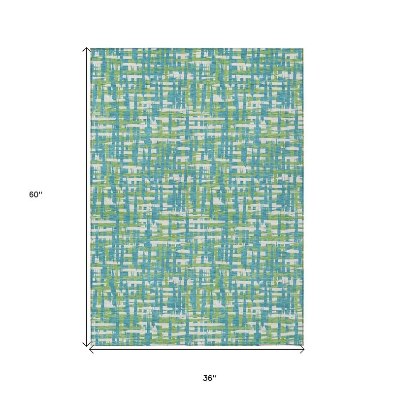 HomeRoots Abstract Transitional Rectangle Outdoor Rug