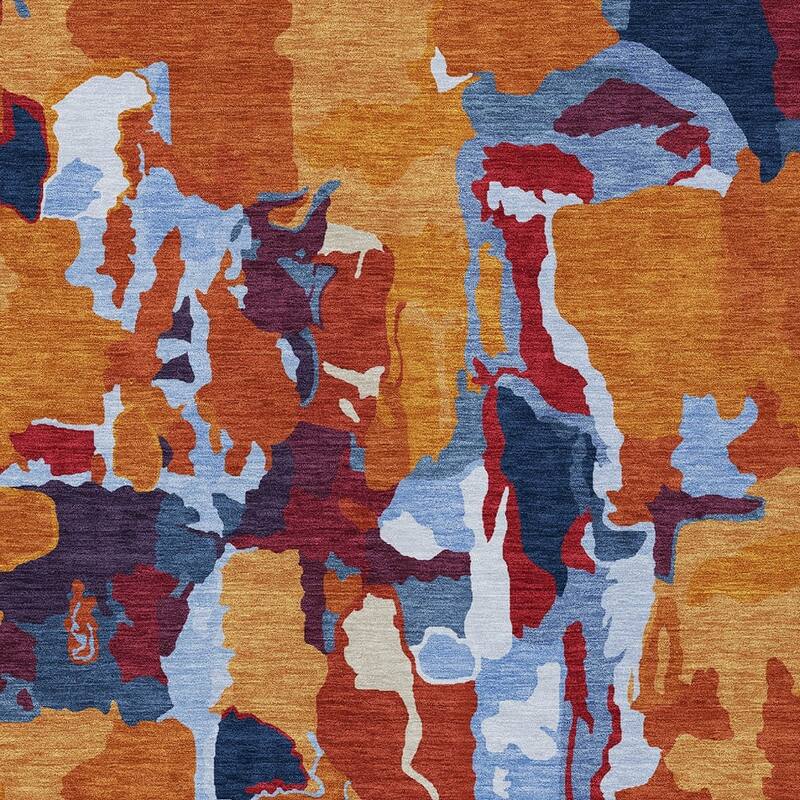 HomeRoots Abstract Transitional Rectangle Outdoor Rug