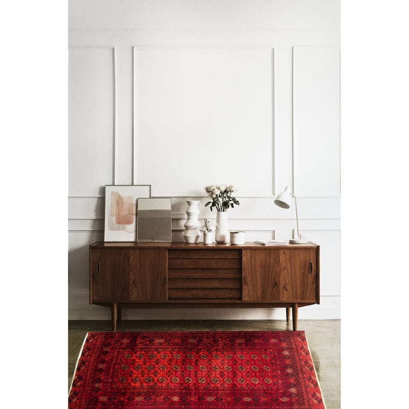 Teimani Red Rug 4'2" x 5'7" - 4'2 x 5'7