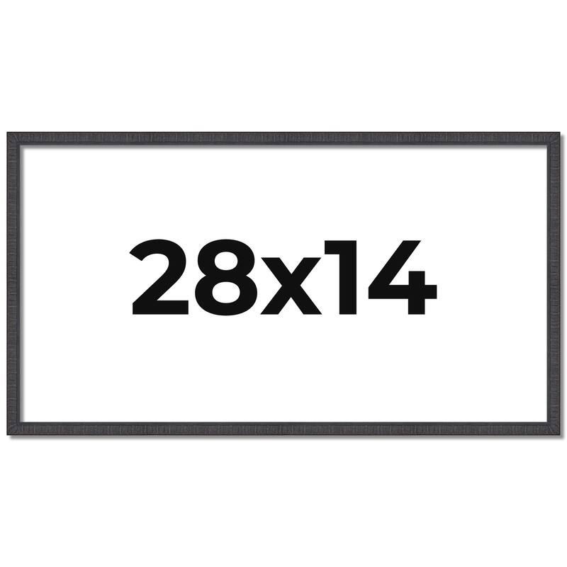 28x14 Frame Brown Solid Wood Picture Frame - Complete Modern Photo