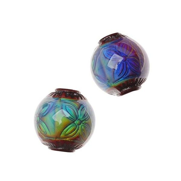 Mirage Color Changing Mood Beads - Round Ruby 12mm Diameter (2)