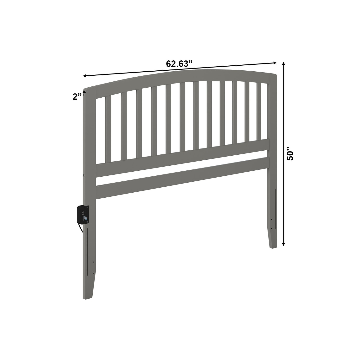 AFI Richmond Headboard with Attachable Charger - Picture 14 of 30