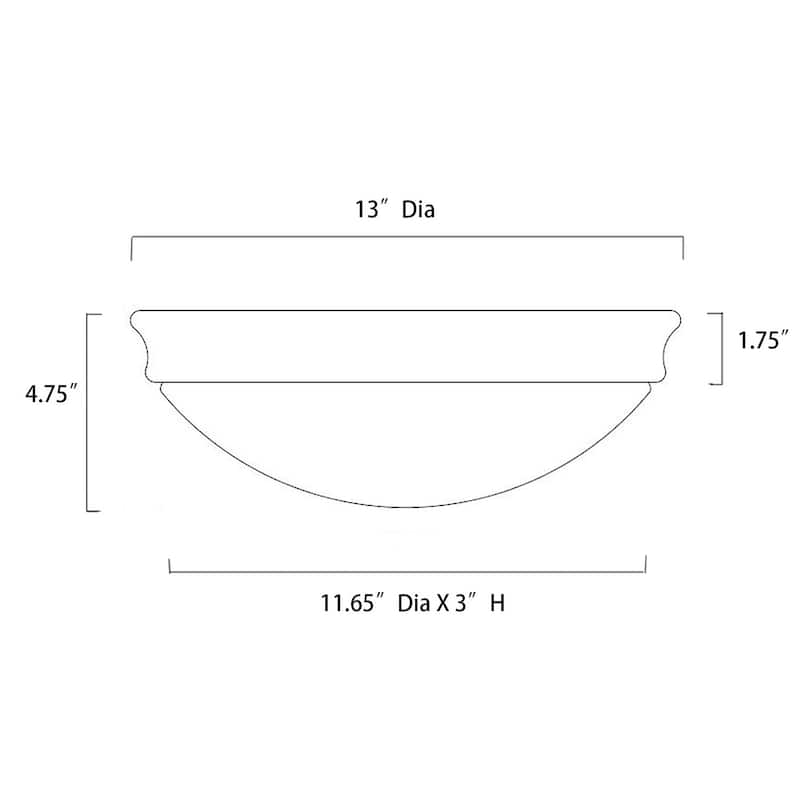 Brushed Nickel 13 in. 2-Light Modern Flush Mount with Seeded Glass Shade - Brushed Nickel