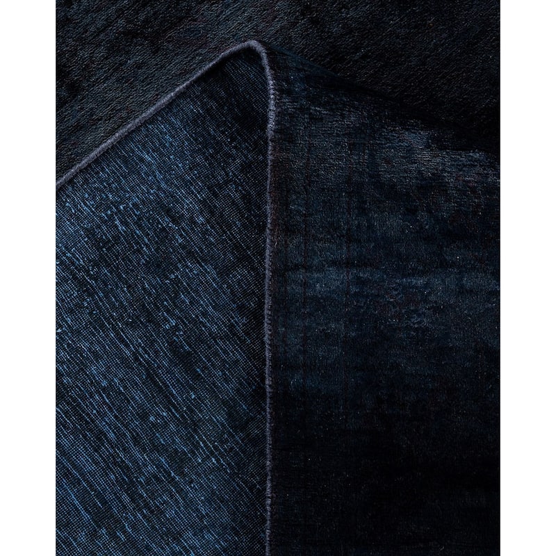 Overdyed, One-of-a-Kind Hand-Knotted Area Rug - Black - 6' 4" x 9' 1"