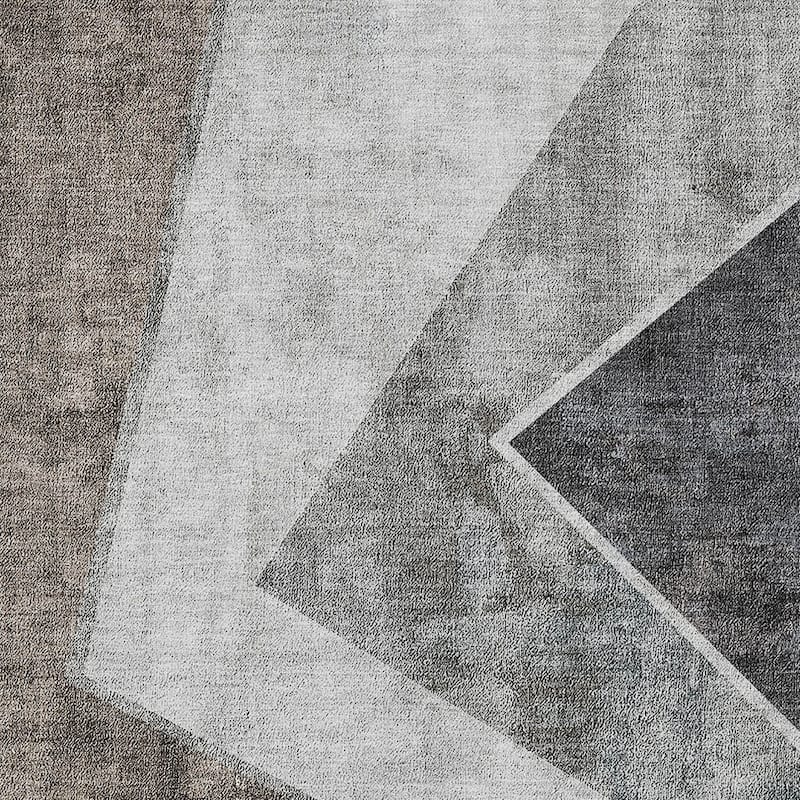 HomeRoots Geometric Transitional Rectangle Outdoor Rug