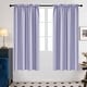 preview thumbnail 25 of 85, Deconovo Solid Rod Pocket Curtain Panel Pair, Set of 4 Panels 42x72 Inch - Light Purple