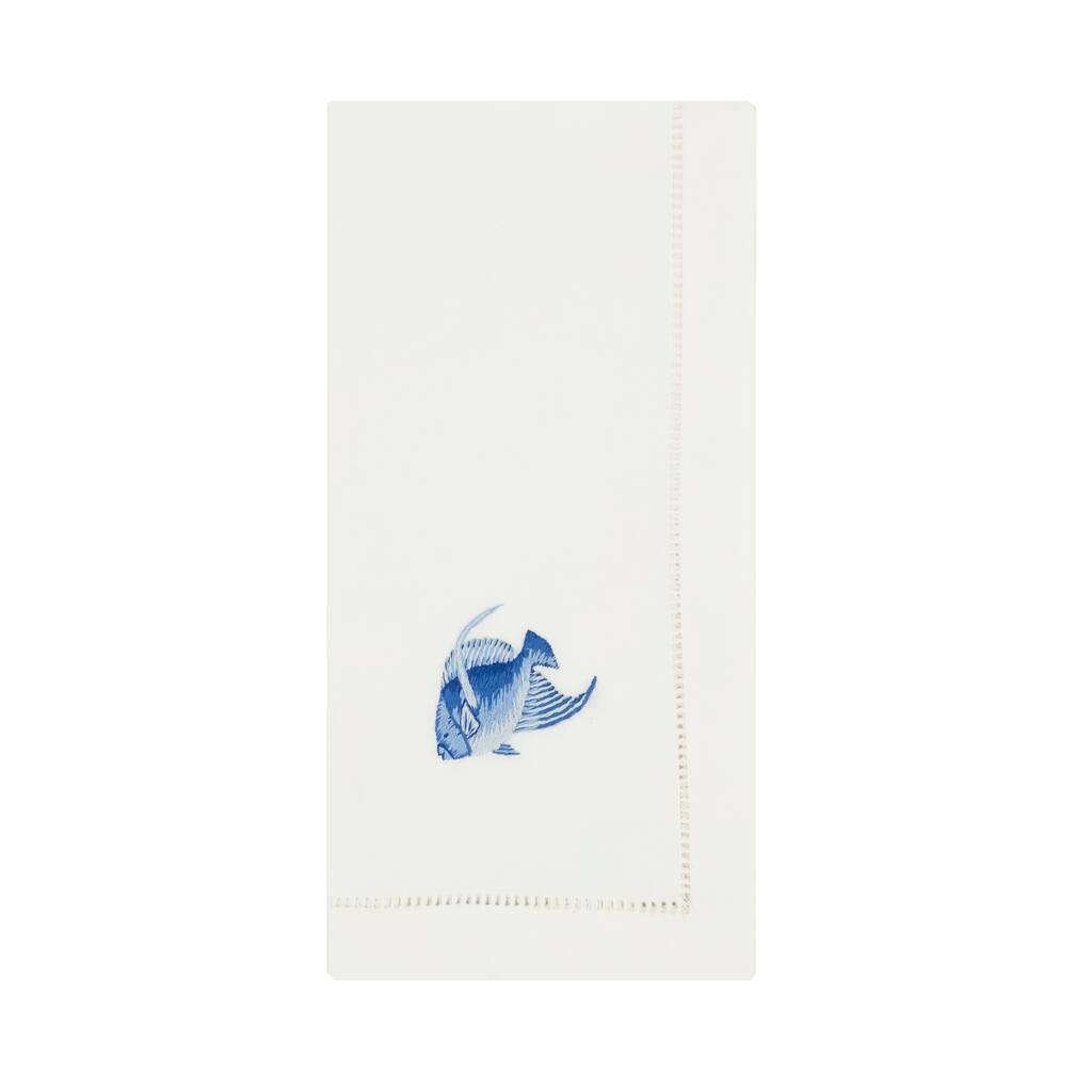 Fish Design Embroidered Table Napkins (Set of 6)