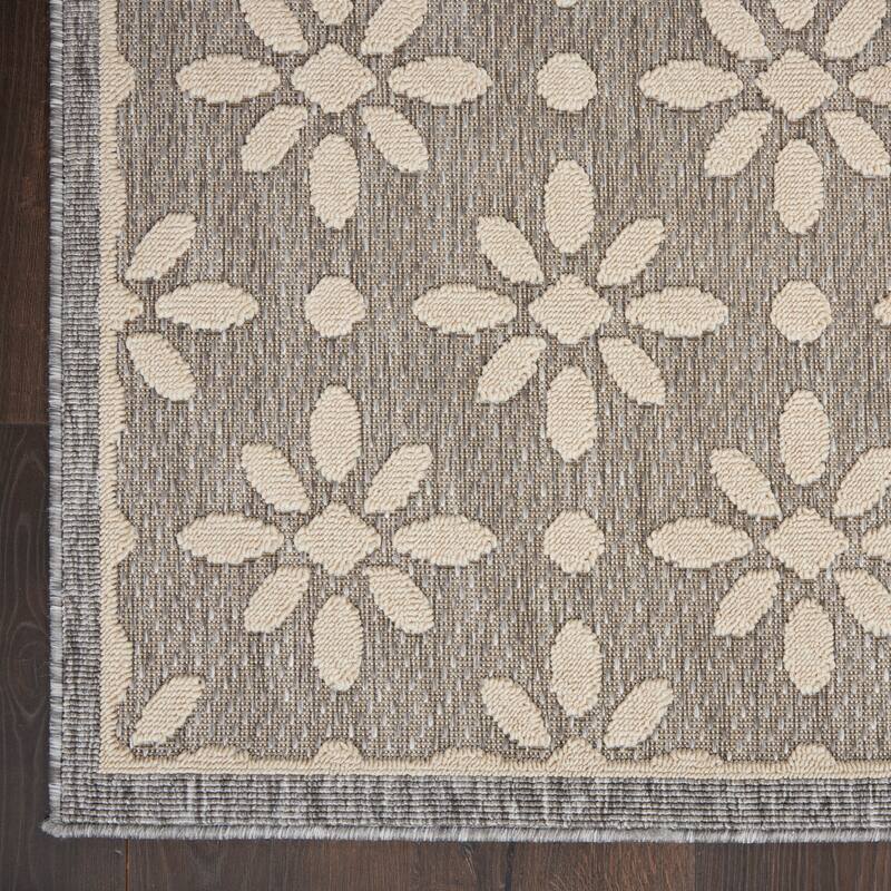 Nourison Palamos Modern Floral Hi Low Geometric Indoor Outdoor Area Rug