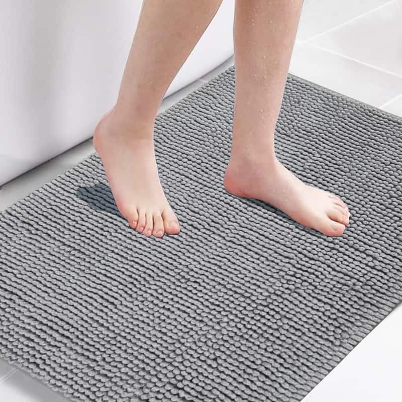 Wonderful Bath Rugs Anti-Slip Mats Soft Plush Yarn Shaggy for Living Room Bedroom (2 Piece)