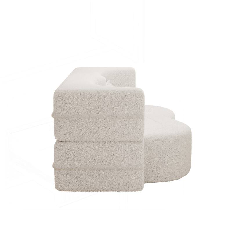 Versatile Convertible Foam Sofa Bed with Removable Cushions and Pillows