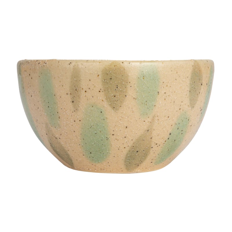 Terra-cotta Bowl Set with Abstract Designs - 4.8"L x 4.8"W x 2.5"H