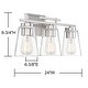 preview thumbnail 10 of 12, Savoy House Calhoun 3-Light Bathroom Vanity Light with Clear Glass (24" W x 9" H)