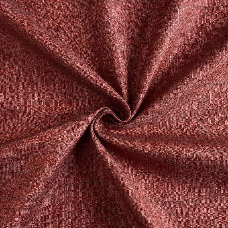 Exclusive Fabrics Rustic Linen Weave Light Filtering Curtains for Bedroom & Living Room Curtains - 2 Panel Drapes