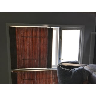 radiance cordless weave driftwood bamboo shade roman privacy